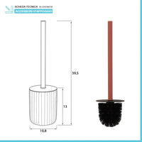 Set accessori bagno 3 pezzi in ceramica rosso soft touch Spring