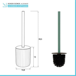 Set accessori bagno 3 pezzi in ceramica verde soft touch Spring