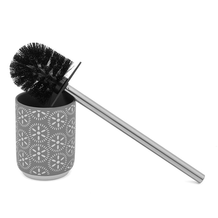 Set accessori bagno da appoggio 4 pezzi in ceramica grigio  Circus