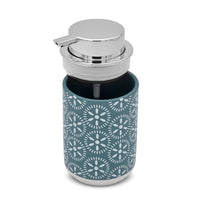 Set accessori bagno da appoggio 4 pezzi in ceramica turchese cobalto  Circus