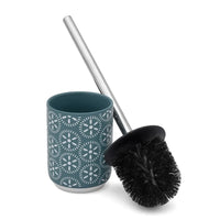 Set accessori bagno da appoggio 4 pezzi in ceramica turchese cobalto  Circus