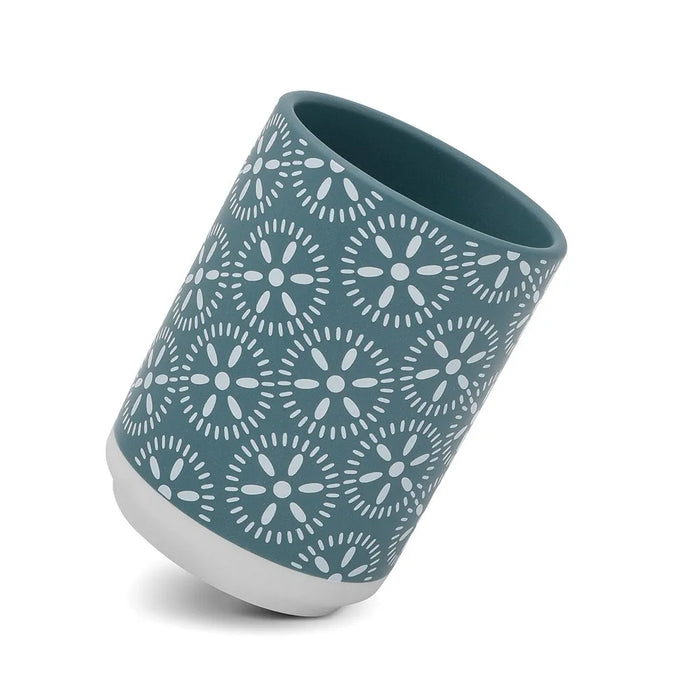 Set accessori bagno da appoggio 4 pezzi in ceramica turchese cobalto  Circus