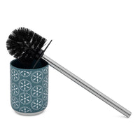 Set accessori bagno da appoggio 4 pezzi in ceramica turchese cobalto  Circus