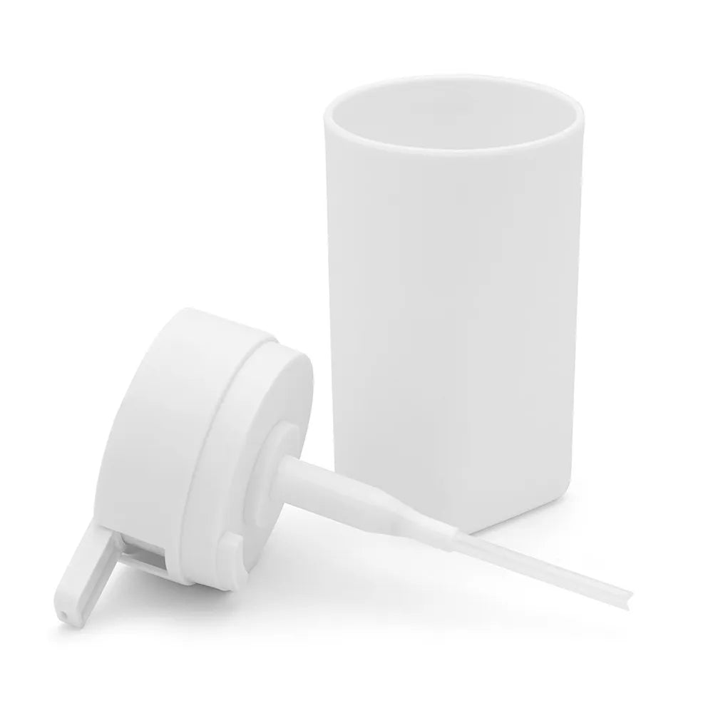 Set accessori bagno dispenser e portaspazzolini da appoggio bianco in abs Tender