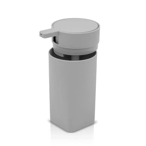 Set accessori bagno dispenser e portaspazzolini da appoggio grigio in abs Tender