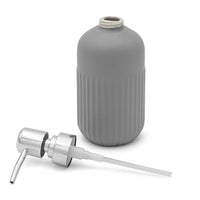 Set accessori bagno dispenser e portaspazzolini da appoggio grigio in ceramica Cup