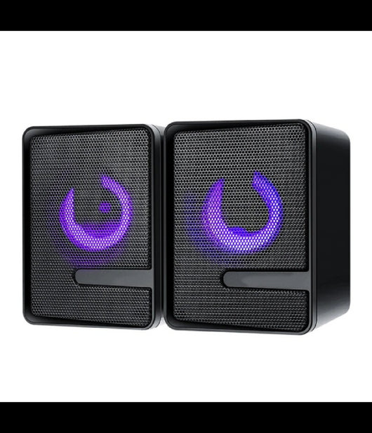 Set Altoparlanti Speaker Per Bassi Con Illuminazione A Colori Rgb Per Pc Q-t126         