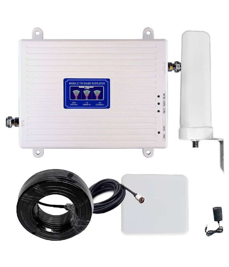Set Amplificatore Segnale Cellulare 2g 3g 4g Lte 900 1800 2100 Mhz Dcs Wcdma Gsm         