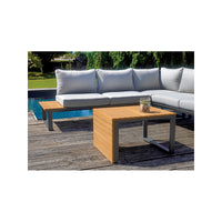 Set angolare MOIA Saint Tropez in alluminio e resin wood