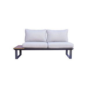 Set angolare MOIA Saint Tropez in alluminio e resin wood