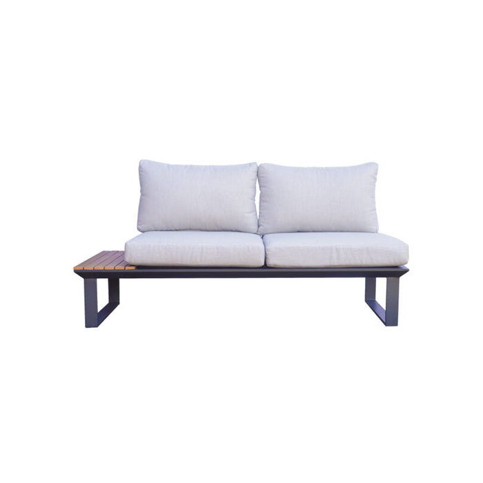 Set angolare MOIA Saint Tropez in alluminio e resin wood