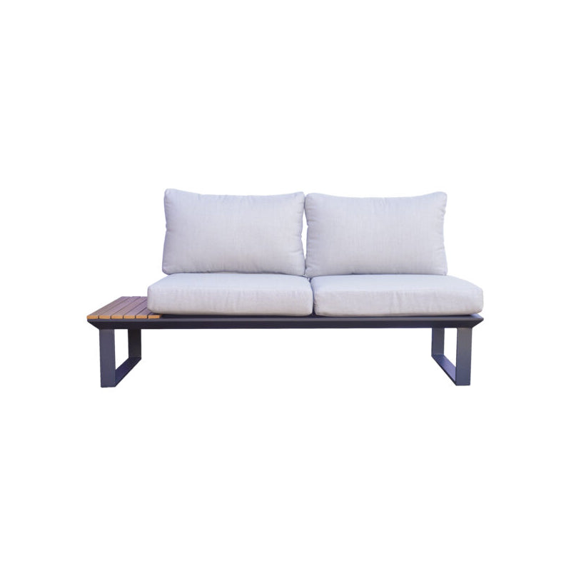 Set angolare MOIA Saint Tropez in alluminio e resin wood