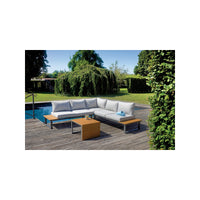 Set angolare MOIA Saint Tropez in alluminio e resin wood