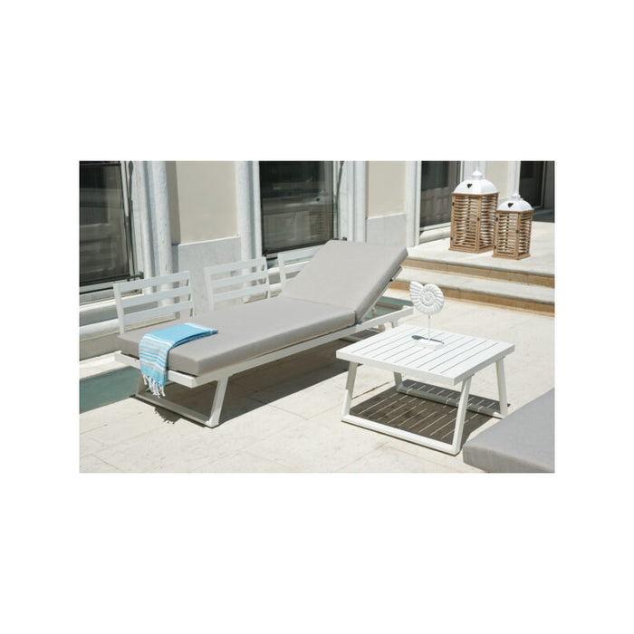 Set angolare Tunisi MOIA con divani/lettino bianco