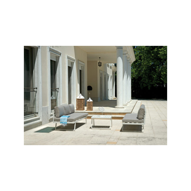 Set angolare Tunisi MOIA con divani/lettino bianco