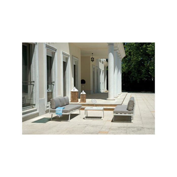 Set angolare Tunisi MOIA con divani/lettino bianco