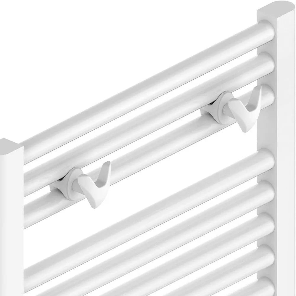Set appendini doppi smart in ABS bianco per scaldasalviette e termoarredo