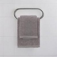 Set asciugamani bagno grigio per viso e ospite in cotone puro Spring