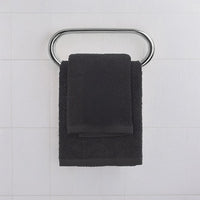 Set asciugamani bagno nero per viso e ospite in cotone puro Spring