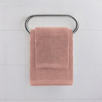 Set asciugamani bagno rosa per viso e ospite in cotone puro Spring