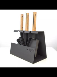 Set attrezzi per camino 3 pezzi in acciaio e legno - Set 2