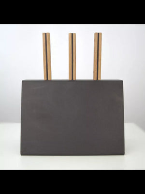 Set attrezzi per camino 3 pezzi in acciaio e legno - Set 2