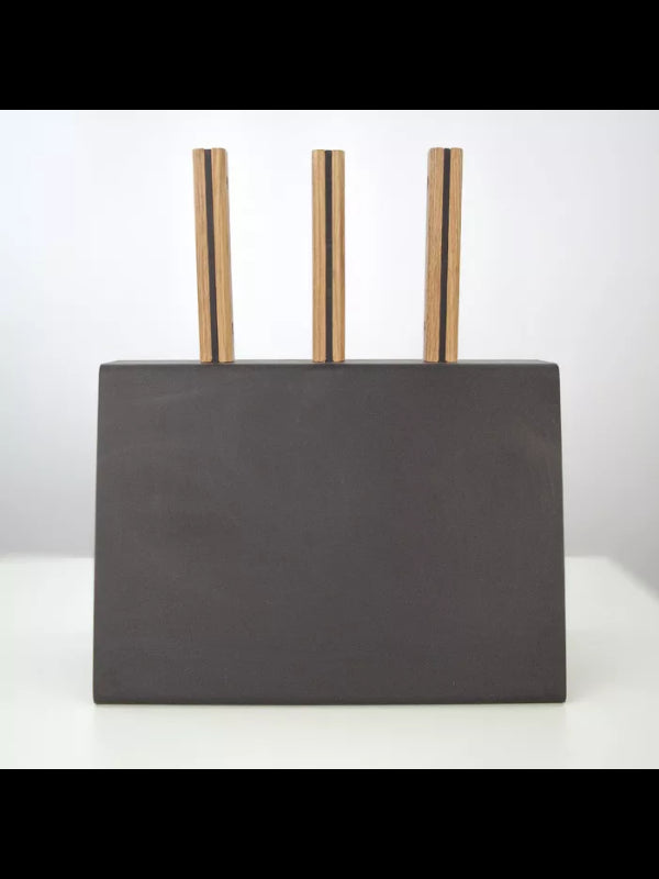 Set attrezzi per camino 3 pezzi in acciaio e legno - Set 2