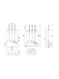 Set attrezzi per camino 3 pezzi in acciaio e legno Nero - Set 3 L