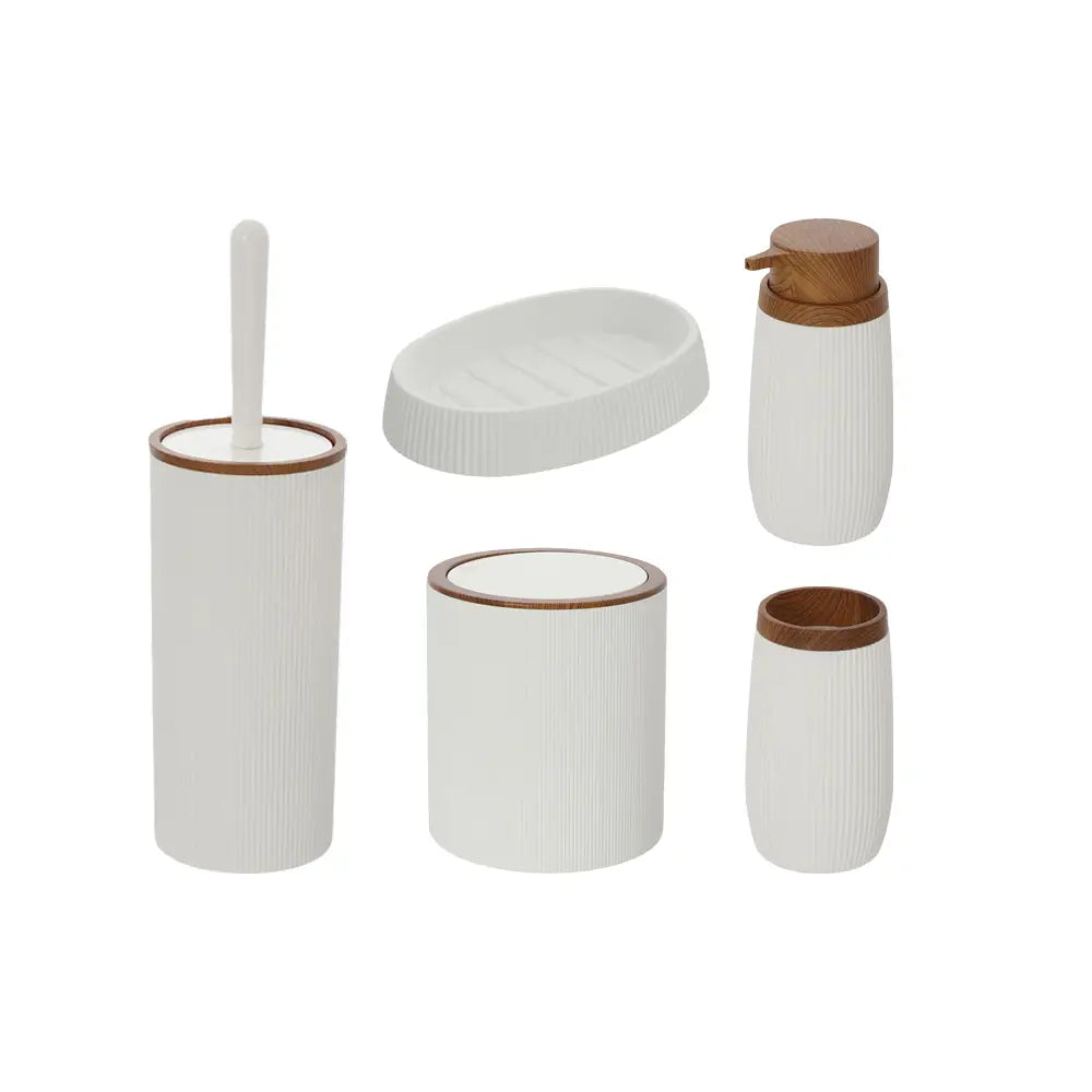 Set accessori bagno da appoggio bianco | London