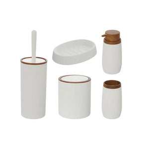 Set accessori bagno da appoggio bianco | London