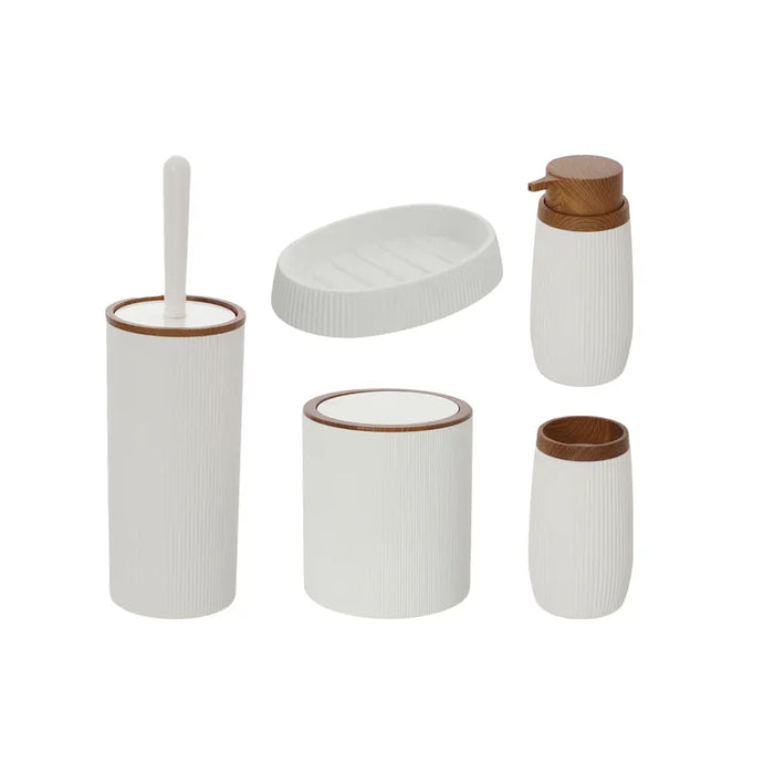 Set accessori bagno da appoggio bianco | London