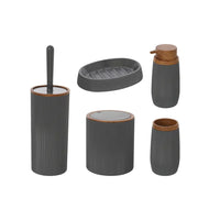Set accessori bagno da appoggio grigio | London