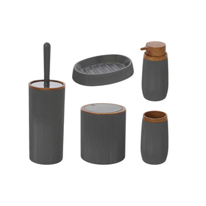 Set accessori bagno da appoggio grigio | London