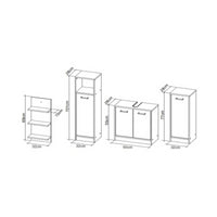 Set bagno Madeira beton bianco