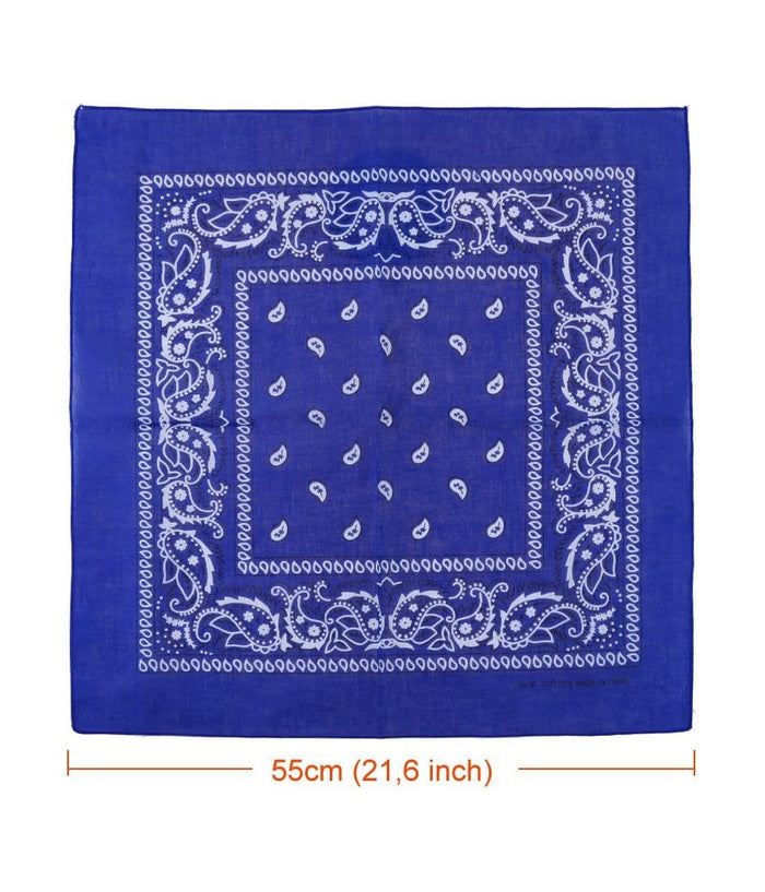 Set Bandana Vari Colori Per Capelli Collo Sciarpa Fazzoletti Da Taschino Cotone         