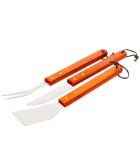 Set Barbecue 18 Pezzi Con Valigetta Bbq Grill Acciaio Inox Manico Legno 6498010         