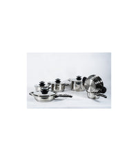 Set Batteria Di Pentole Da 12 Pezzi Padelle In Acciaio Inox Cucina Schuster         