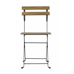 Set Bistrò In Ferro E Acacia Fsc Scura - 2 Sedie E Un Tavolo 55X54 Cm Moia