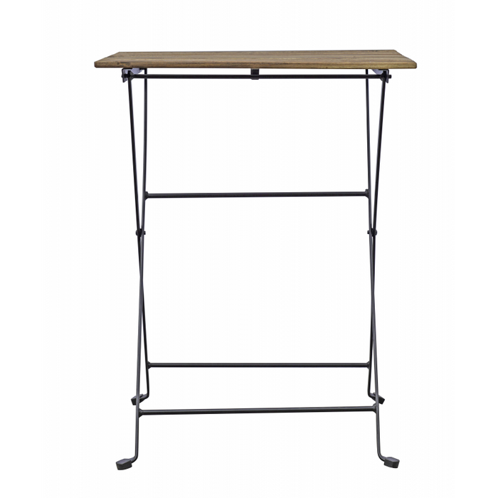 Set Bistrò In Ferro E Acacia Fsc Scura - 2 Sedie E Un Tavolo 55X54 Cm Moia