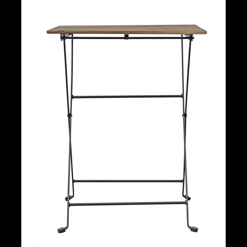 Set Bistrò In Ferro E Acacia Fsc Scura - 2 Sedie E Un Tavolo 55X54 Cm Moia