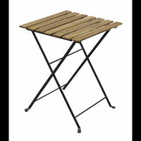 Set Bistrò In Ferro E Acacia Fsc Scura - 2 Sedie E Un Tavolo 55X54 Cm Moia