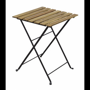 Set Bistrò In Ferro E Acacia Fsc Scura - 2 Sedie E Un Tavolo 55X54 Cm Moia