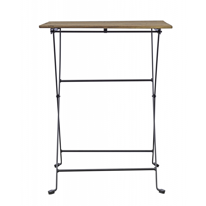 Set Bistrò In Ferro E Acacia Fsc Scura - 2 Sedie E Un Tavolo 55X54 Cm Moia