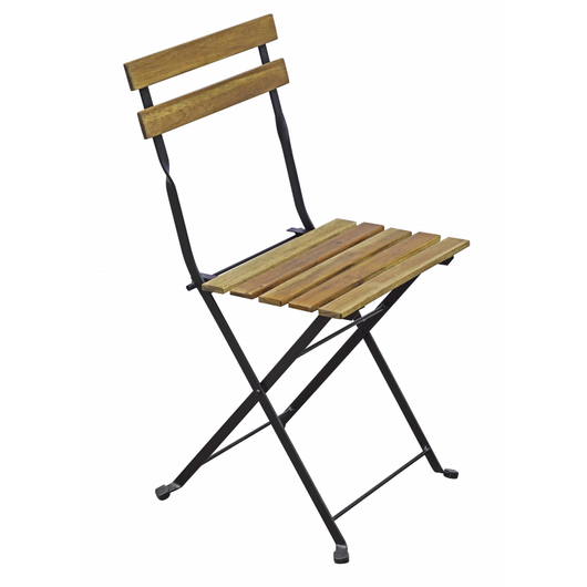 Set Bistrò In Ferro E Acacia Fsc Scura - 2 Sedie E Un Tavolo 55X54 Cm Moia