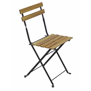 Set Bistrò In Ferro E Acacia Fsc Scura - 2 Sedie E Un Tavolo 55X54 Cm Moia