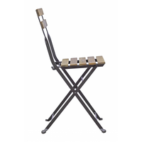 Set Bistrò In Ferro E Acacia Fsc Scura - 4 Sedie E Un Tavolo 100X54 Cm Moia