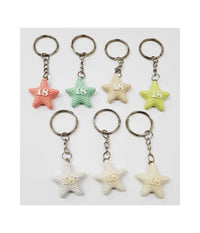 Set Bomboniera Bomboniere Stella Marina 18 Anni Compleanno Ceramica Porta Chiavi         