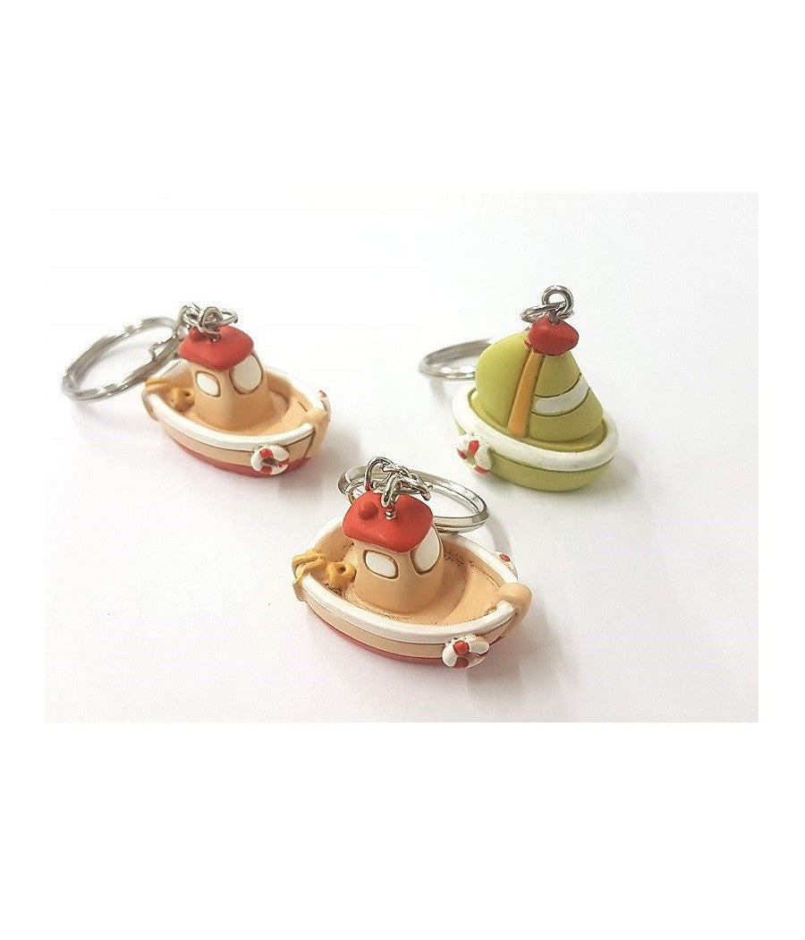 Set Bomboniere Barca Per Festa Compleanno 18 Anni Tema Mare Marino Portachiavi         