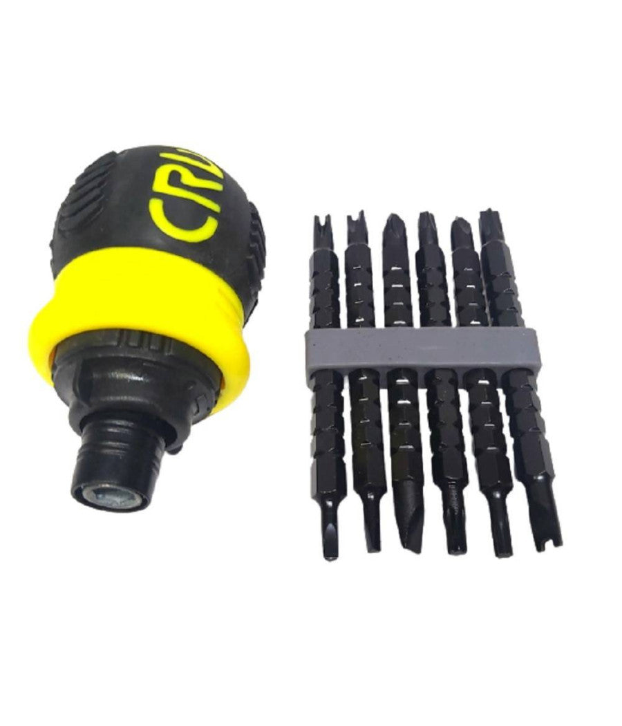 Set Cacciavite A Cricchetto 13 In 1 Multifunzione Inserti Punte Magnetiche 07359         