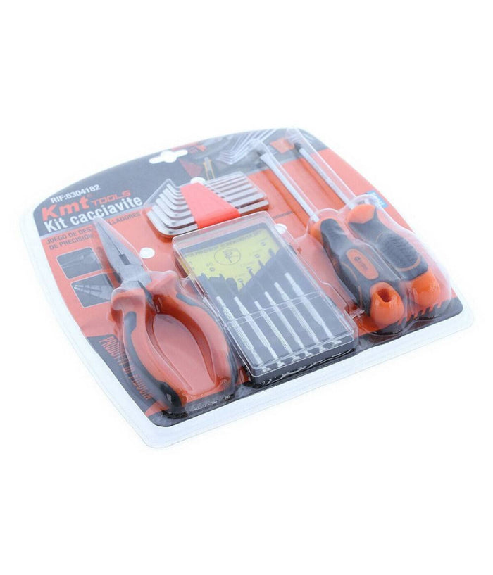 Set Cacciaviti Di Precisione 17 Accessori Con Pinza Giravite Chiavini Eesagonali         